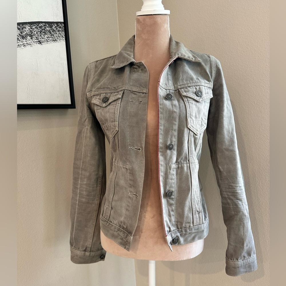 All Saints Gray Jean Jacket